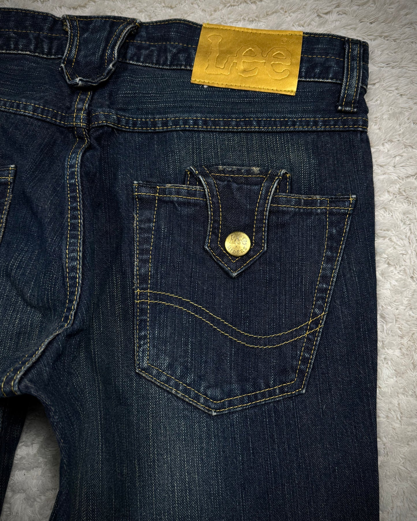 Lee Cross Studded Spiral Flared Jeans