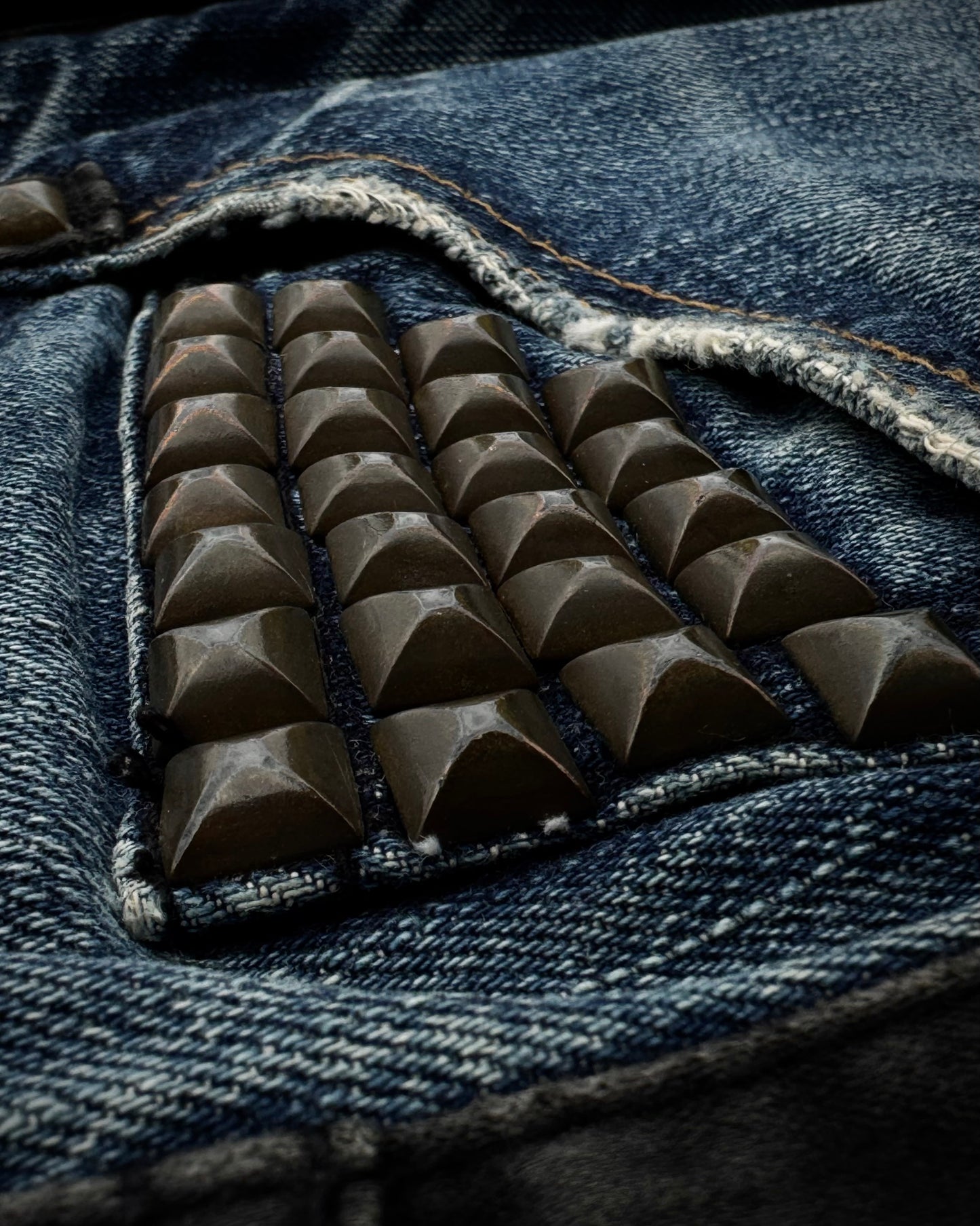 Cook Jeans Two Tone Split Studded Denim