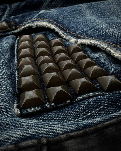 Cook Jeans Two Tone Split Studded Denim