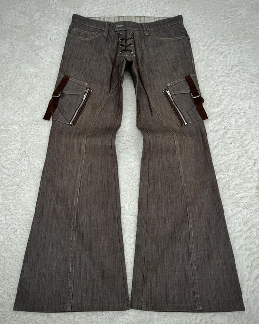 Tornado Mart Vintage Lace Up Flared Pants