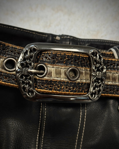 Tornado Mart Python Vintage Leather Belt