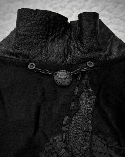 14th Addiction Scarred Leather Jacket