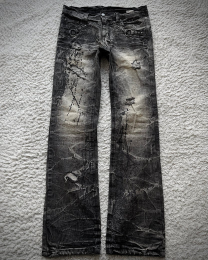 Lowbox Luster Splatter Honeycomb Bootcut Jeans