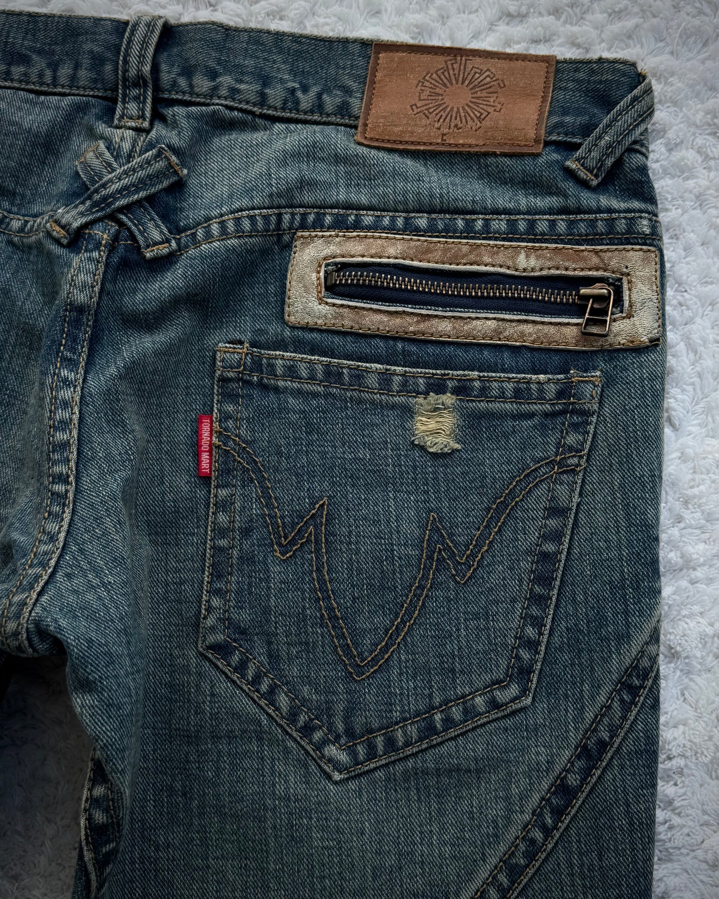 Tornado Mart Sample Mud Washed Flared Jeans