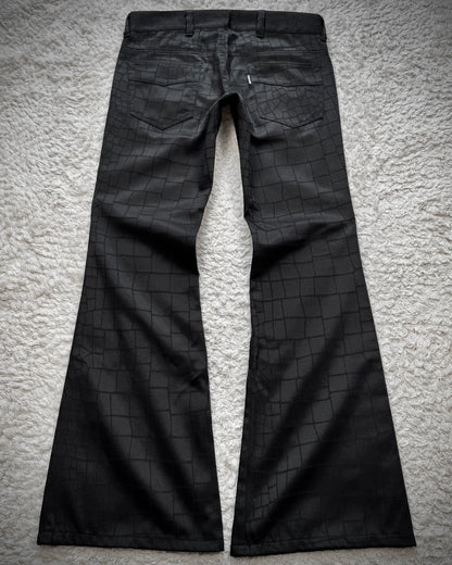 Tornado Mart Crocodile Woven Flared Dress Pants