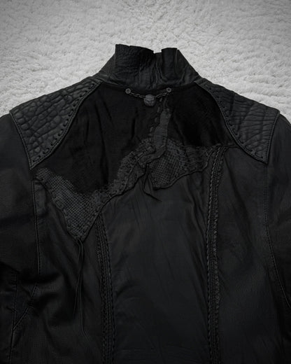 14th Addiction Scarred Leather Jacket
