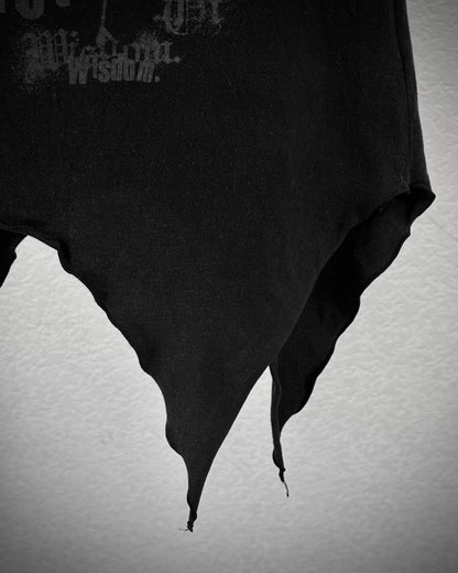 Algonquins Asymmetrical Raw Cut Slash T-Shirt