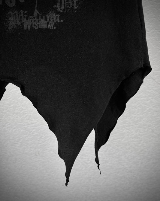 Algonquins Asymmetrical Raw Cut Slash T-Shirt