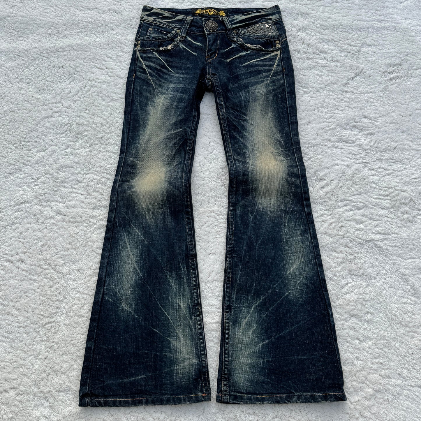 Lolita Mud Washed Bell Bottom Flared Jeans