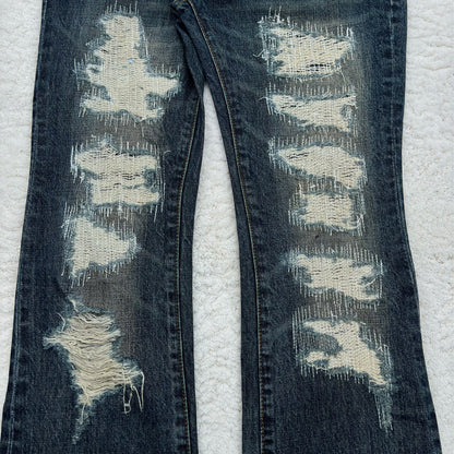 Fuga Distressed Boro Repair Flared Jeans