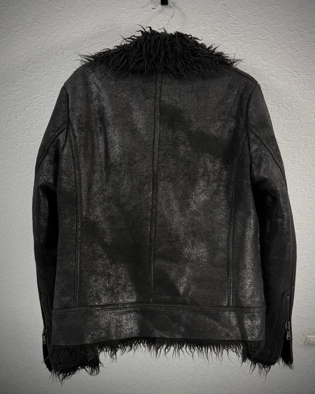 Custom Culture Luster Textured Full Fur Jacket