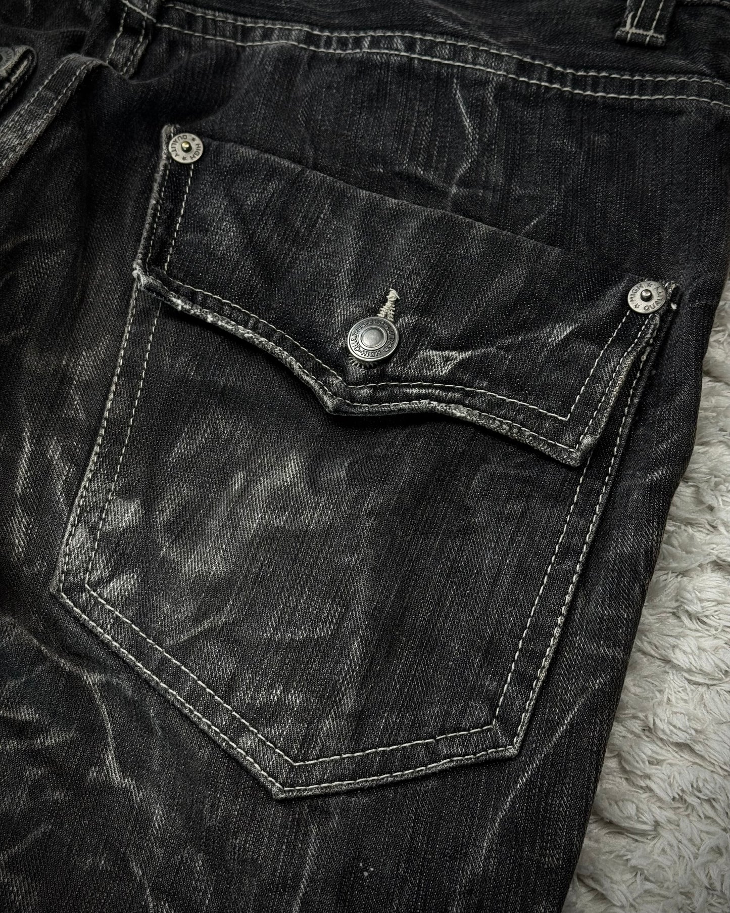 Nylaus Thunder Washed Flared Jeans