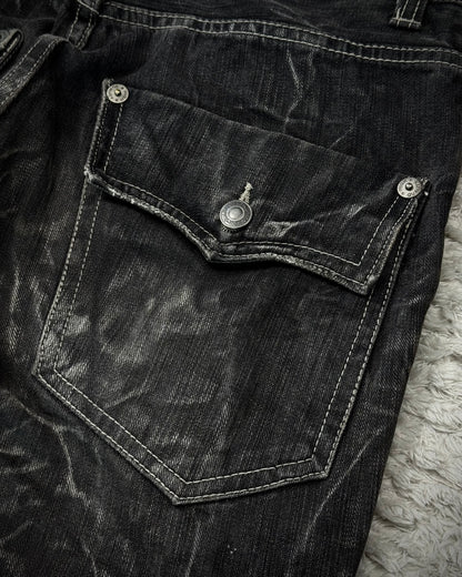 Nylaus Thunder Washed Flared Jeans