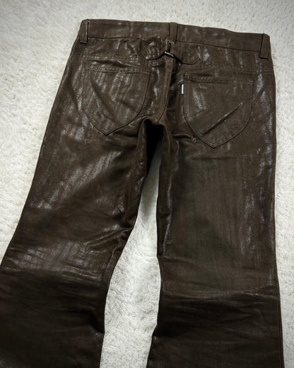 Tornado Mart Stingray Waxed Flared Pants