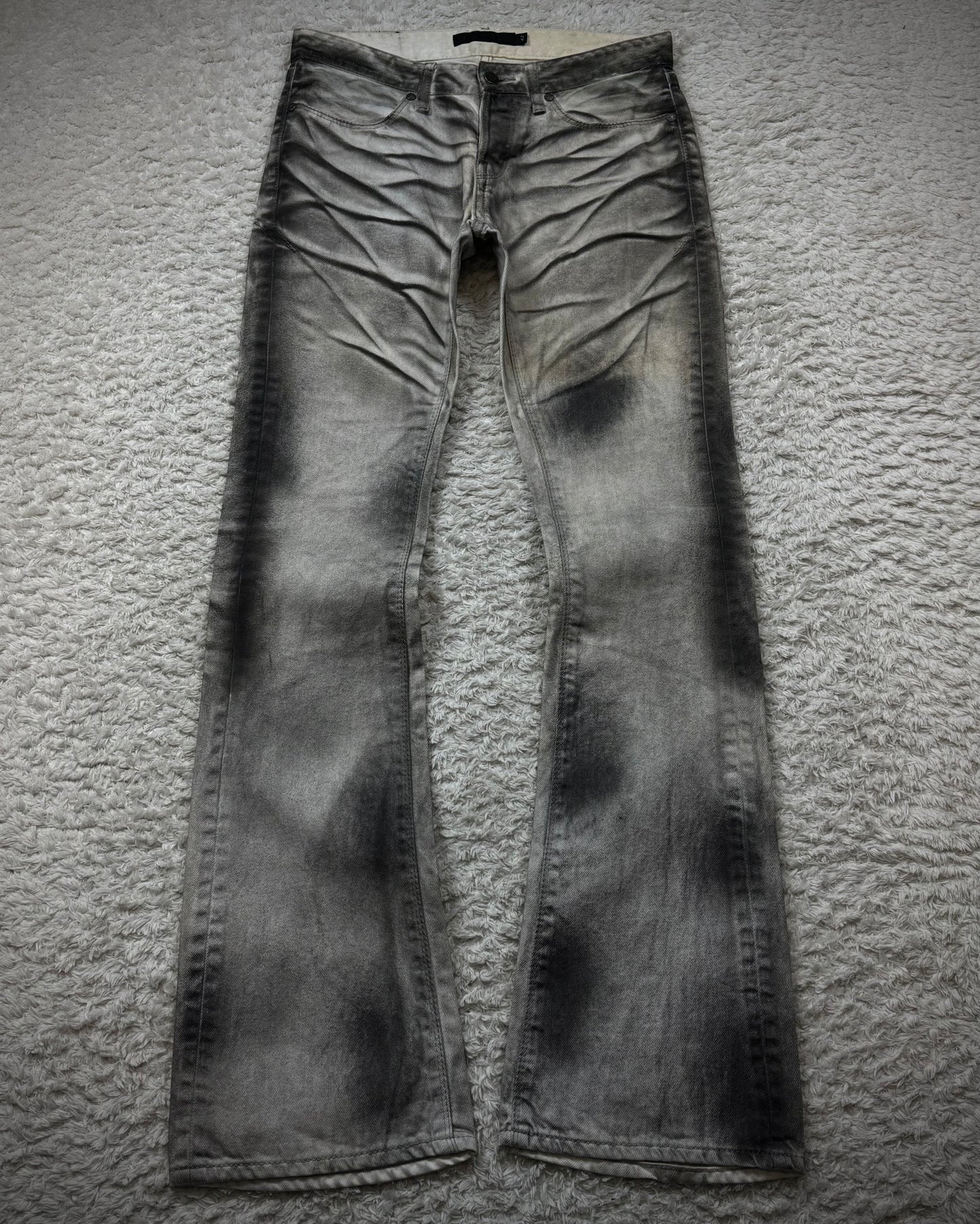 Fuga Clawmarks Coated Python Flared Jeans