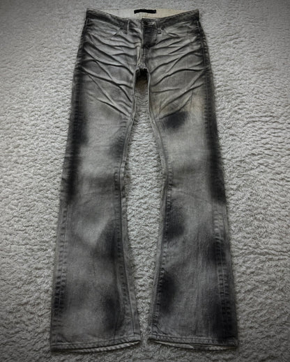Fuga Clawmarks Coated Python Flared Jeans