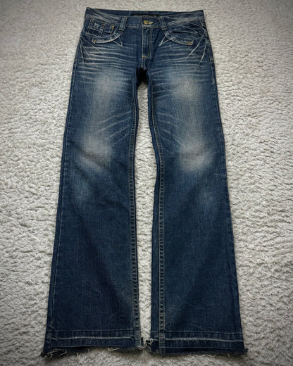 Red Pepper Clawmarks Washed Repaired Bootcut Jeans