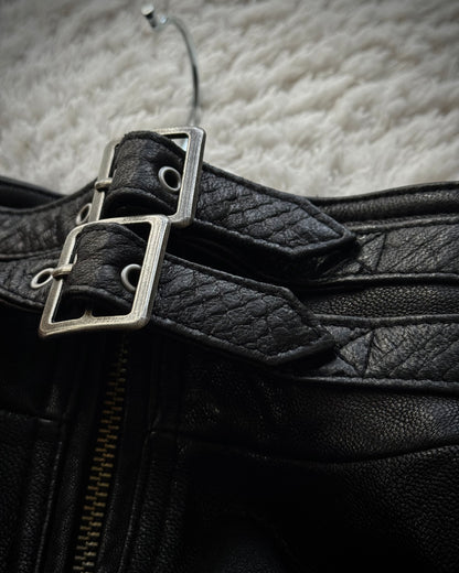 Monster Hunter Dragon Embossed Python Textured Leather Jacket