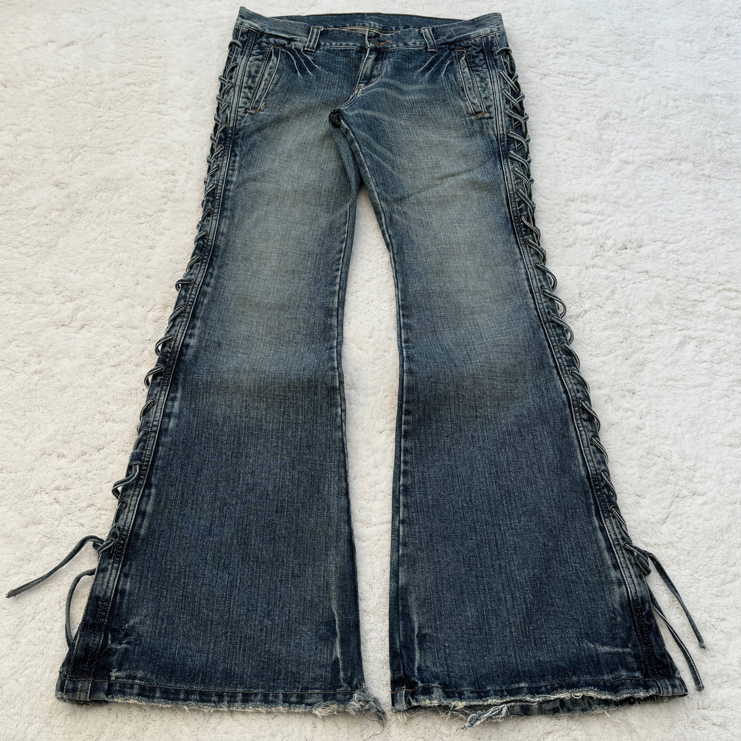 Tornado Mart Sidelace Flared Jeans