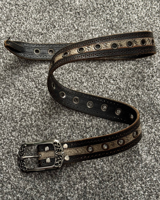 Tornado Mart Python Detailed Vintage Belt