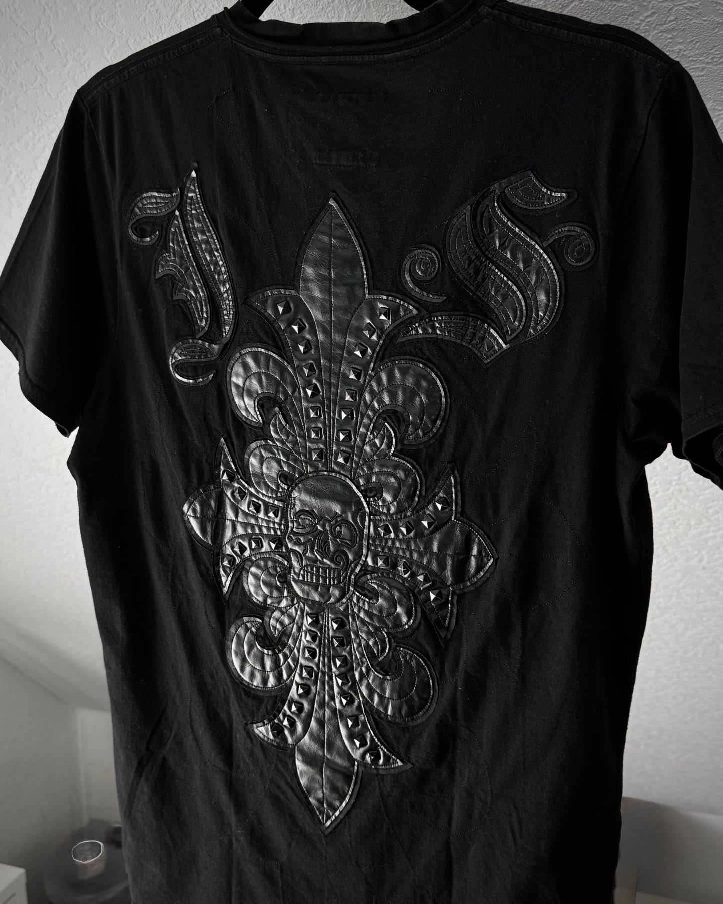 J. Steger Studded Leather Patches T-Shirt