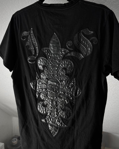 J. Steger Studded Leather Patches T-Shirt