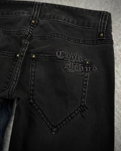 Cook Jeans Two Tone Split Studded Denim