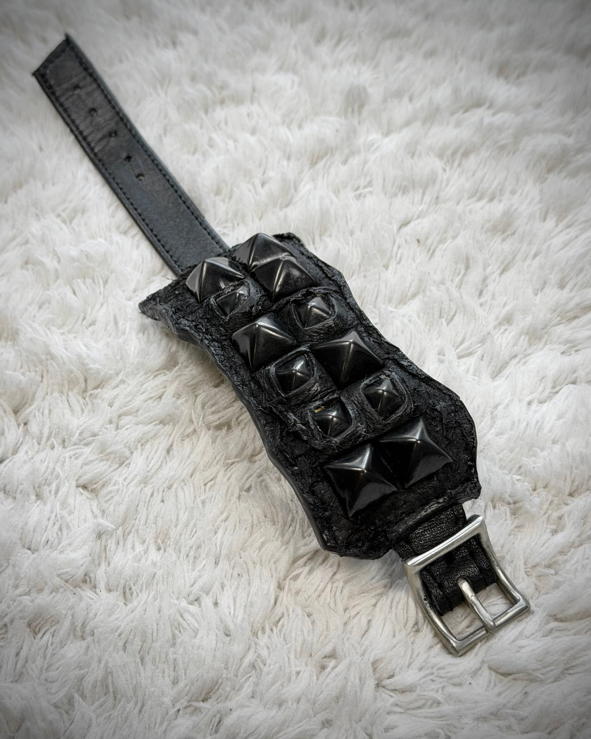KMRii Overgrown Studs Leather Bracelet