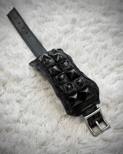 KMRii Overgrown Studs Leather Bracelet