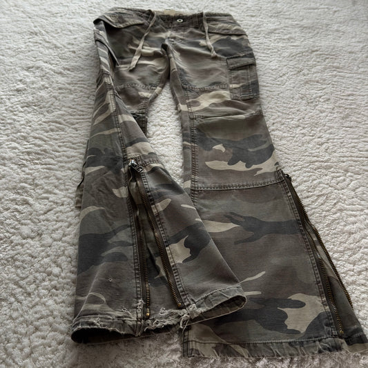G.O.A Camo Flared Cargo Pants