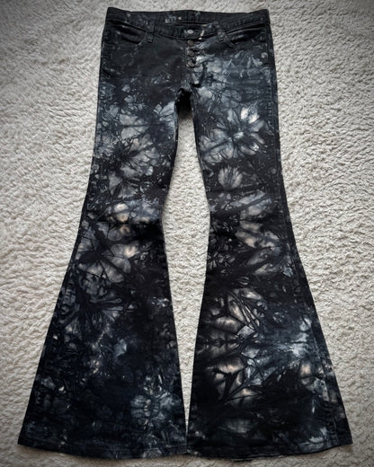 Dee Dee Marble Washed Bell Bottom Flared Jeans