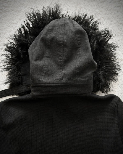 One Gravity Lamb Fur Zip Up Hoodie