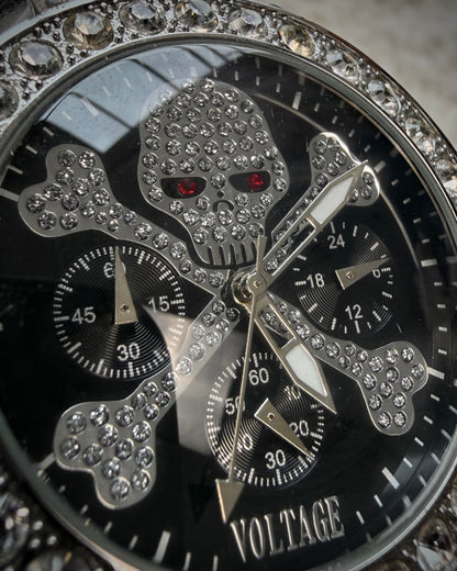 Voltage Skull Crystal Python Detailed Watch