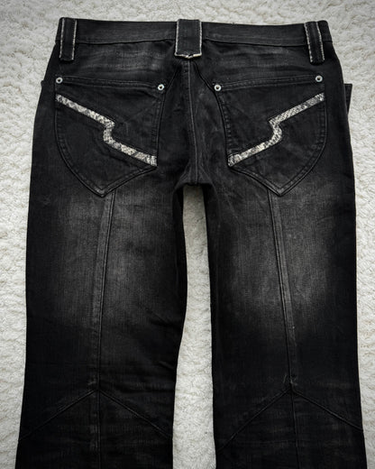 Semantic Design Python Accented Bootcut Denim