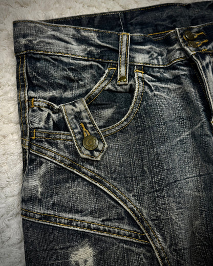 Tornado Mart Vintage Constructed Flared Jeans