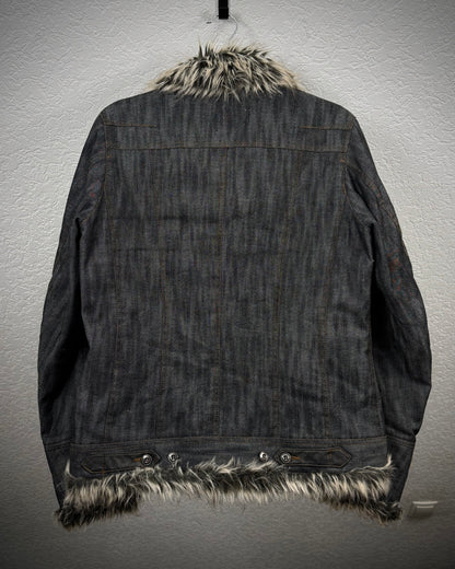 Nicole Club Fur Extended Denim Jacket