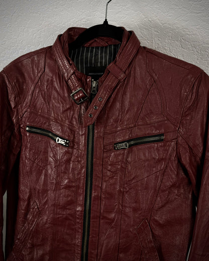 Rattle Trap Bordeaux Leather Jacket