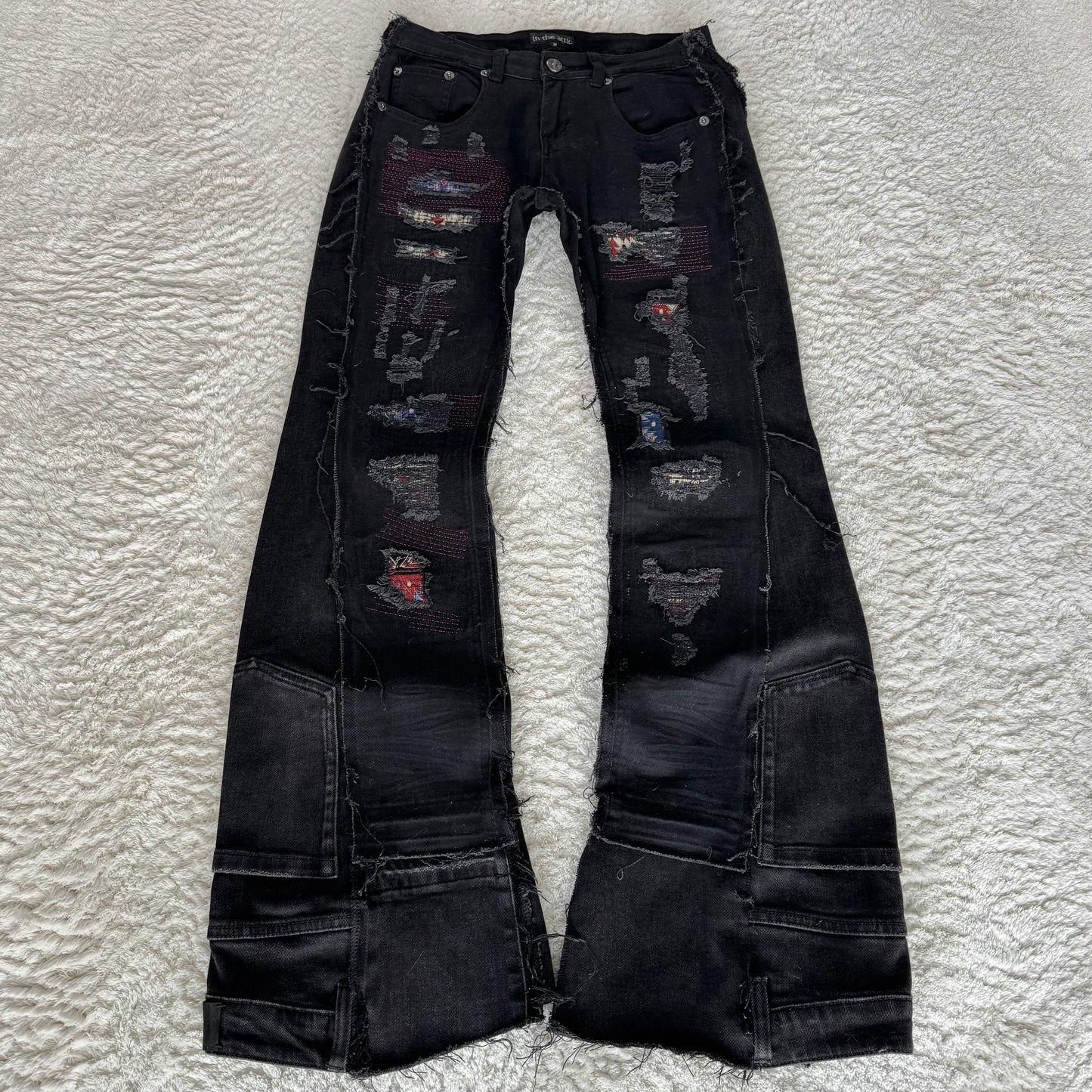 In The Attic Upcycle Reworked Flared Jeans