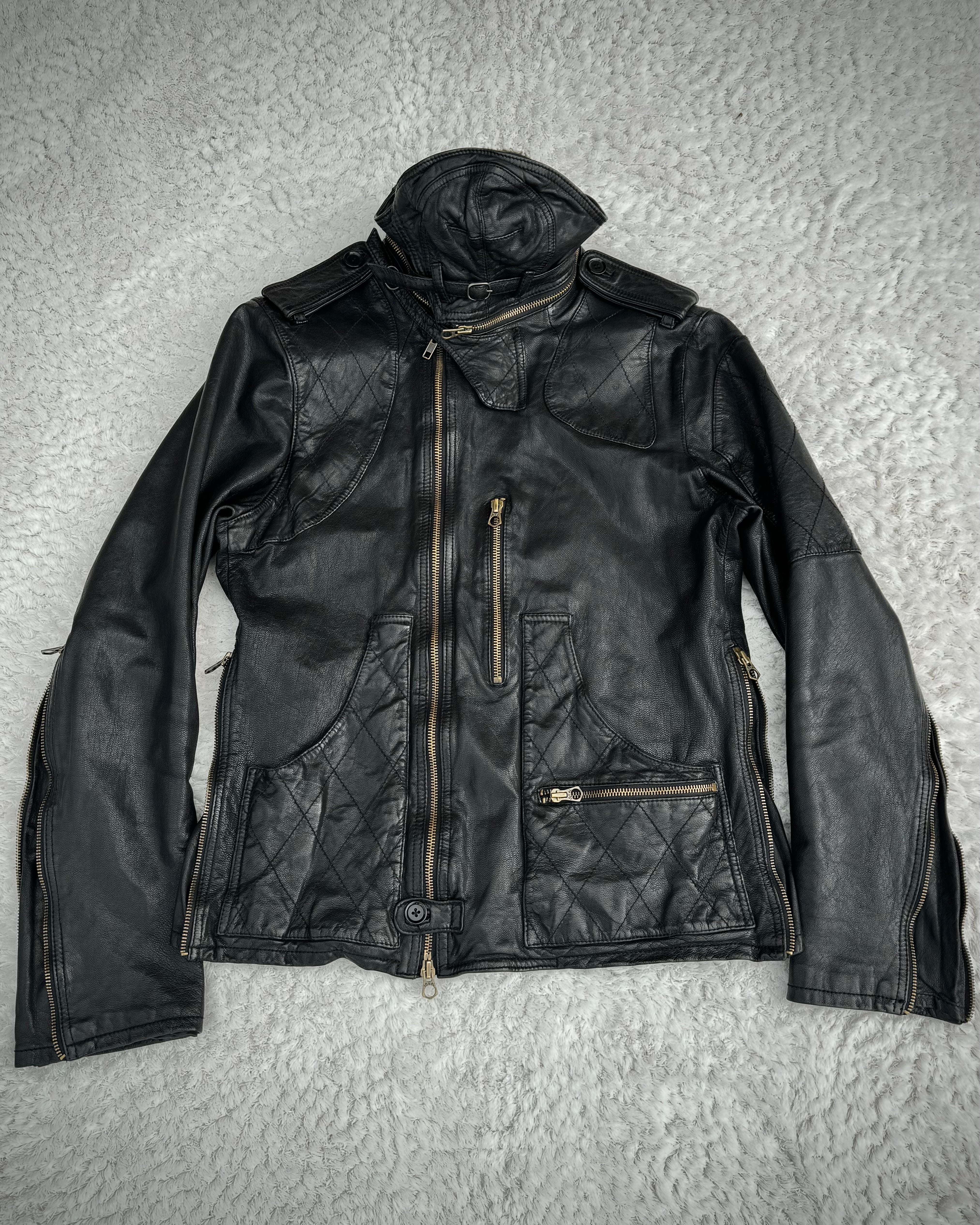 ジャケット・アウター SHARE SPIRIT goat leather jacket blouson Share Spirit Goat Leather Design Jacket Fashion Stylish