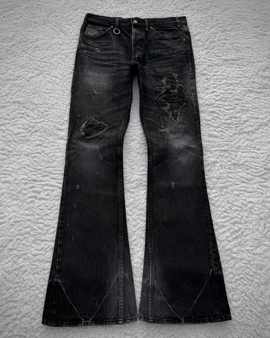 BackBone Leather Repaired Bootcut Denim