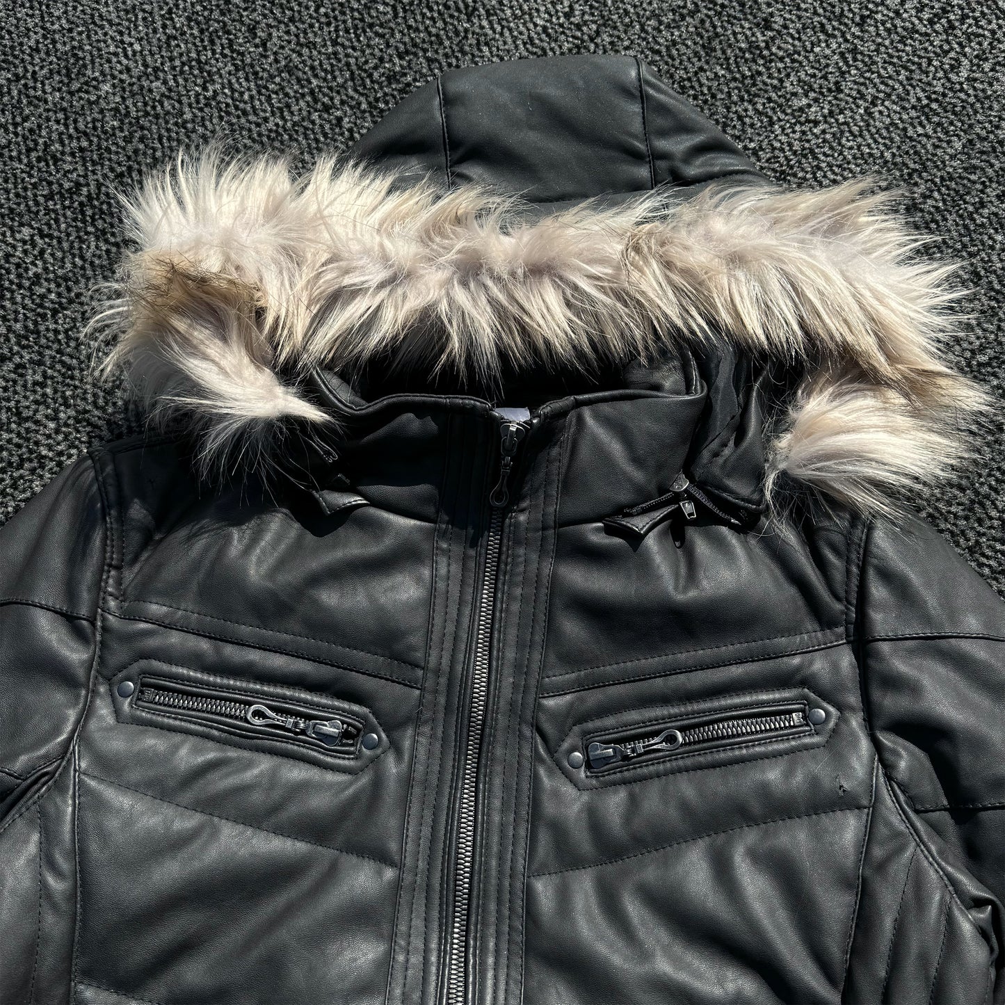 Cubic Sugar Fur Puffer Jacket