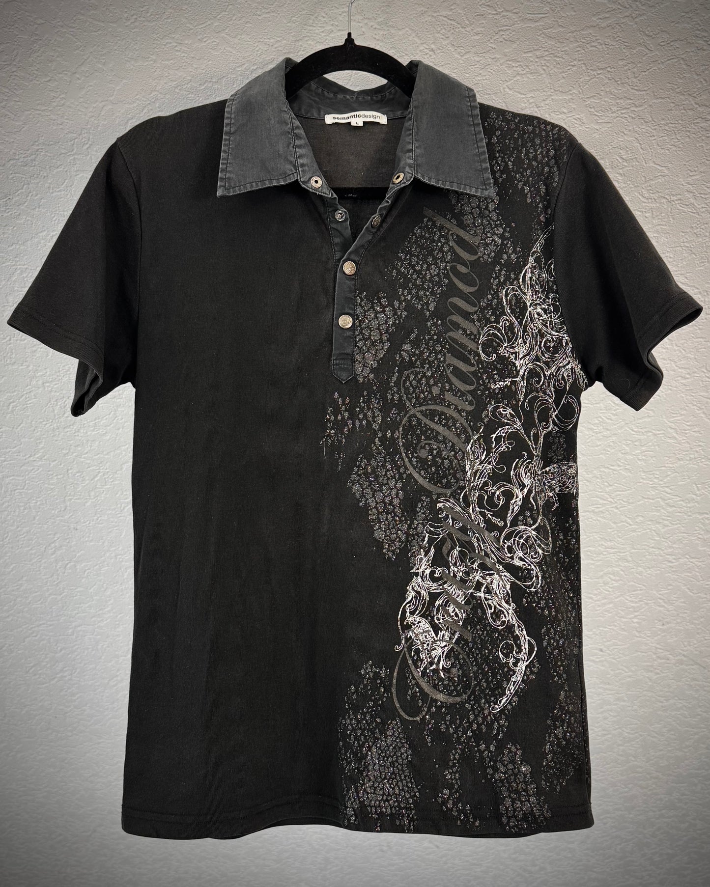 Semantic Design Python Tribal Poem Polo Shirt