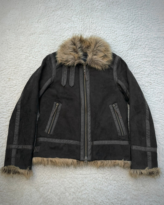 Rattle Trap Fully Fur Lined Suede Jacket