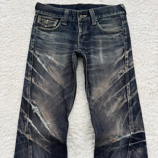 Tornado Mart Claw Marks Mud Wash Flared Jeans