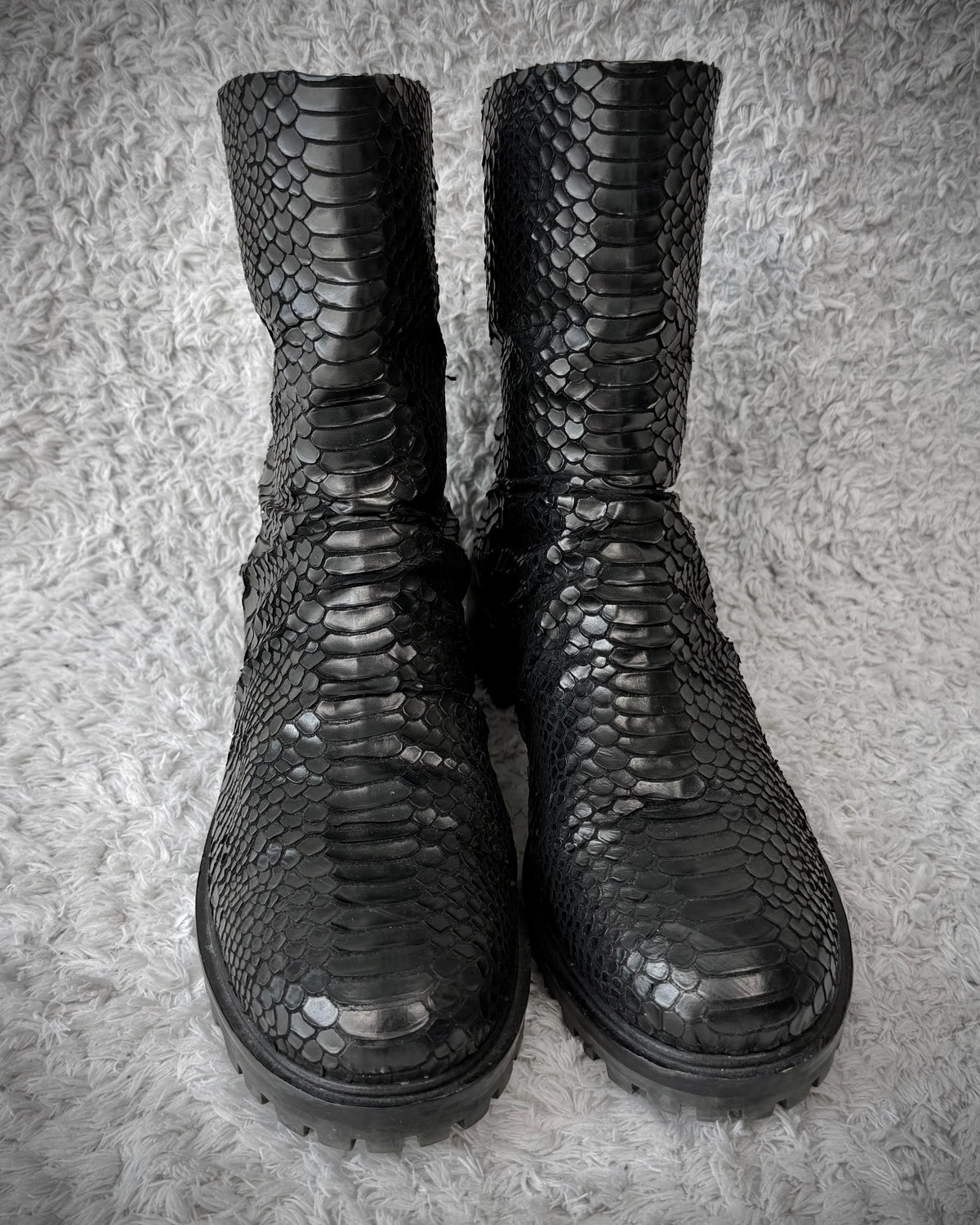 Bruno Premi Carved Python Textured Boots