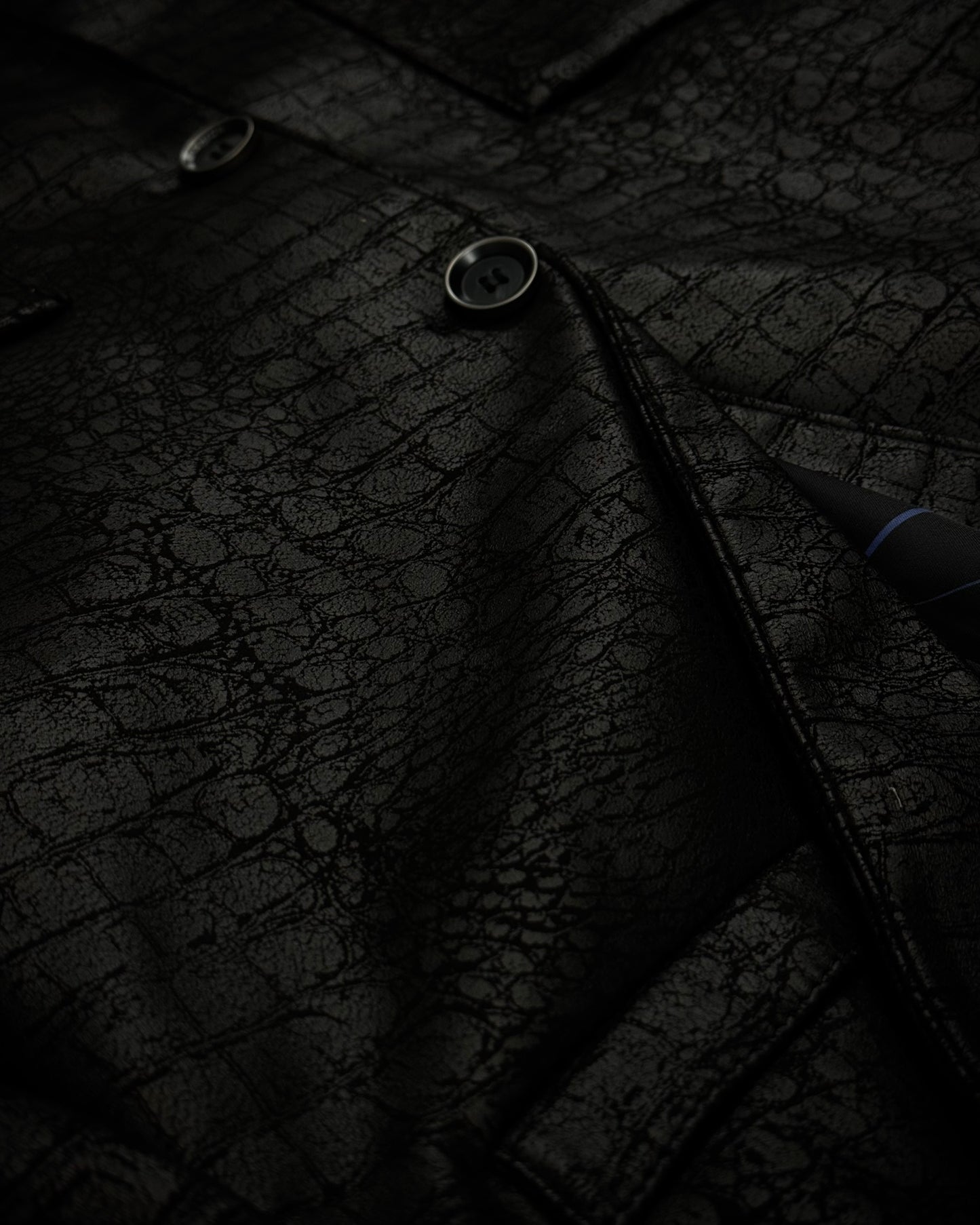 K-Boxing Crocodile Pattern Blazer