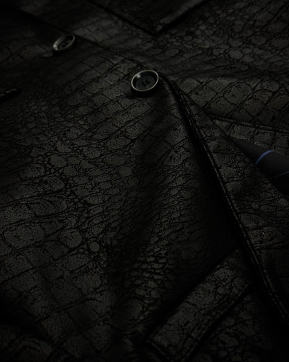 K-Boxing Crocodile Pattern Blazer