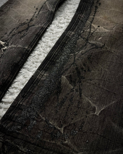 Lowbox Luster Splatter Mud Washed Bootcut Jeans