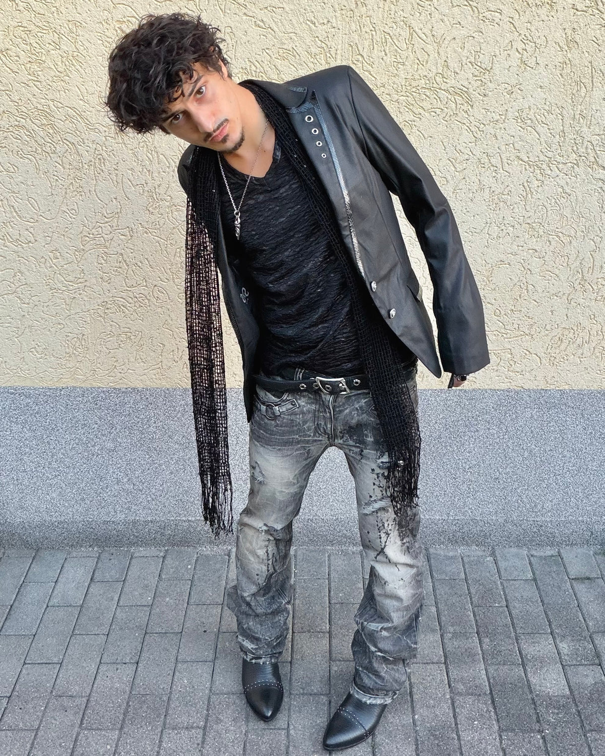 Lowbox Luster Splatter Honeycomb Bootcut Jeans