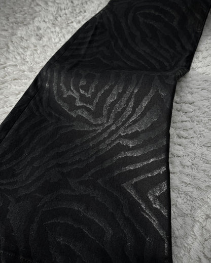 Tornado Mart Zebra Waxed Flared Pants